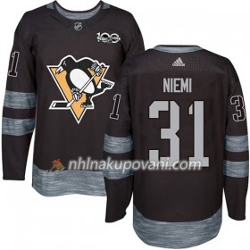 Pittsburgh Penguins Dresy Antti Niemi 31 1917-2017 100th Anniversary Adidas Černá Authentic - Pánské